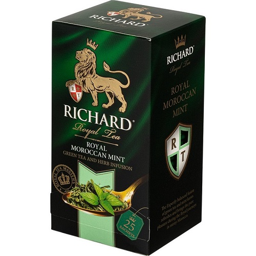 Richard чай зеленый Royal Moroccan Mint, 25 пакетиков